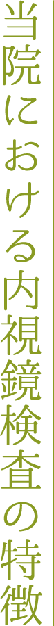 当院における内視鏡検査の特徴