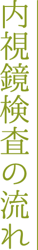 内視鏡検査の流れ